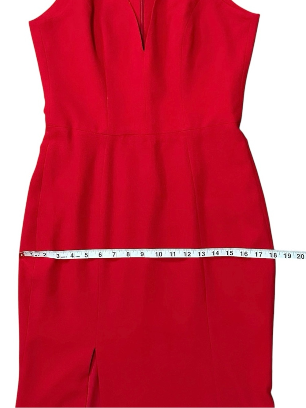 Dress the Population Iris Slit Crepe Gown Floor Length Red Size Medium - Picture 10 of 15